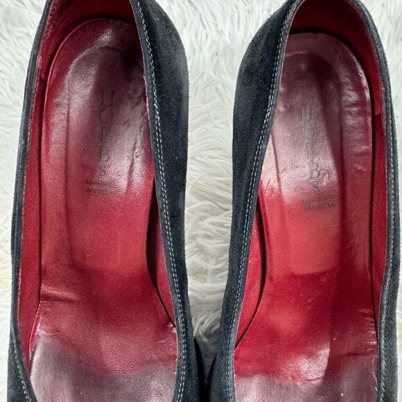 Hobbs London Round Toe Block Heel Suede Pumps Shoes - Picture 5 of 10
